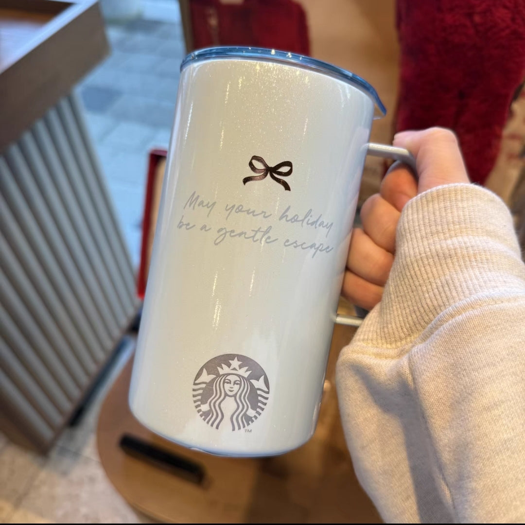 Starbucks Korea 2025 Christmas Sky Blue SS Table Cup ON HAND