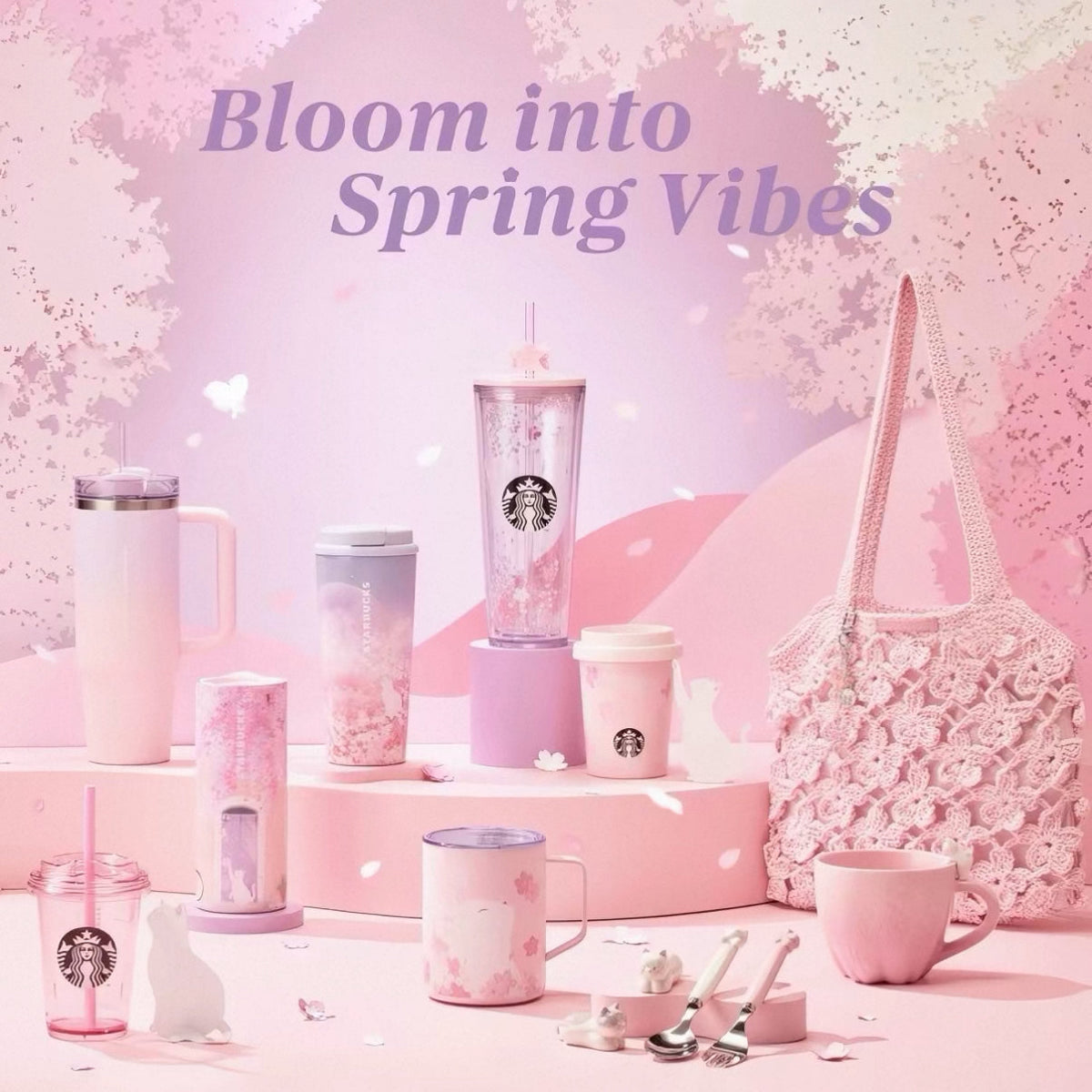 Starbucks Korea 2026 Sakura Season Blossom Into Spring Vibes Series