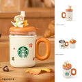 Starbucks 2025 Dessert Story SS Straw Cup With Glass Tea Leak Display