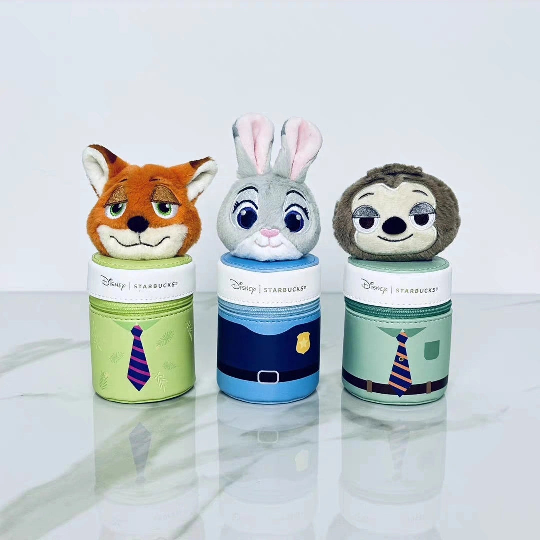 New Starbucks x Zootopia Judy Nick Flash Coin Bag-Free Shipping