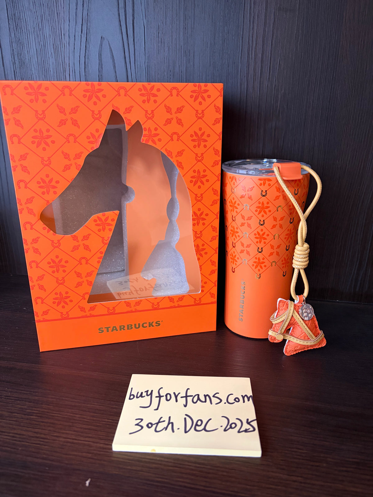 Starbucks 2026 China New Year of Horse SS STTOKE Cup 470ml with Pendant