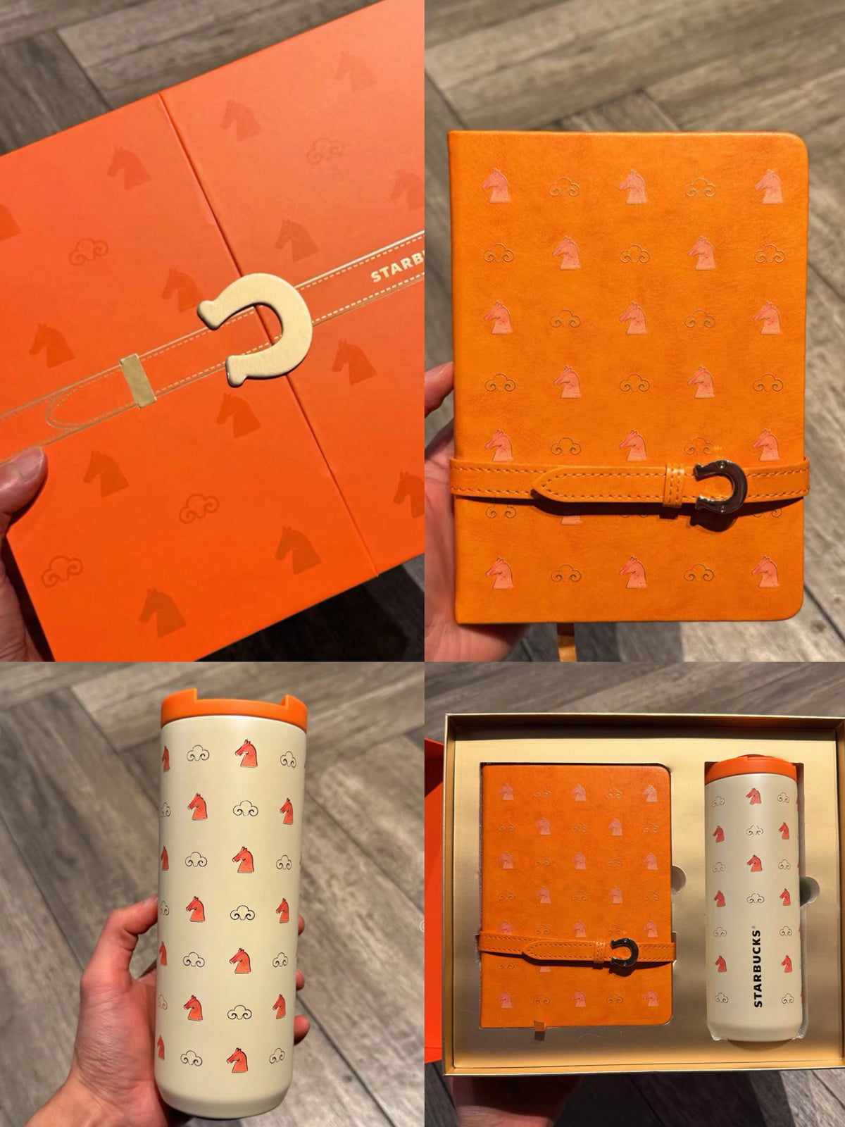 Starbucks New Year of Horse Stainless Steel Cup Notebook Gift Box Set 530ml
