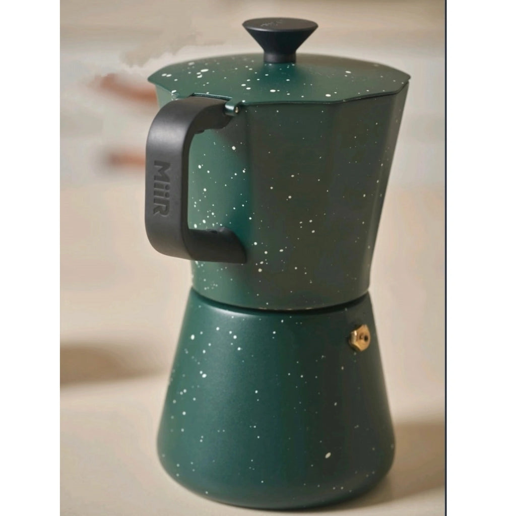 Starbucks with Mirr Green Moka Pot 