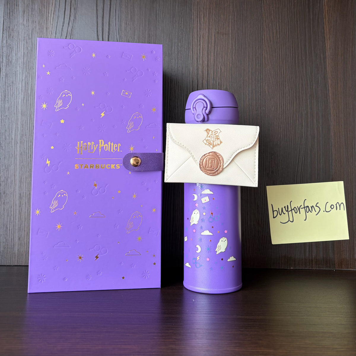 Starbucks x Harry Potter Hedwig Thermos 500ml Purple SS Spring Lid Cup